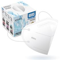 Máscara KN95 Branca WWDoll Descartável Cinco Camada Com Filtro e Clip Nasal