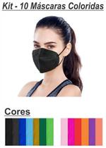 Máscara KN95 Colorida com Filtro - Pff2 - N95 ( 10 Uni )