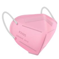 Máscara KN95 Rosa Descartável Tripla Camada Com Filtro e Clip Nasal