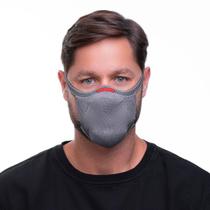 Máscara Knit Fiber De Proteção Reutilizável Cinza G