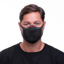 Máscara Knit Fiber De Proteção Reutilizável Preto G