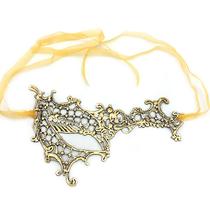 Máscara Lace Gilding Party Cosplay Sexy Silver Half Face