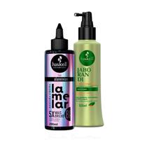 Máscara Lamelar Haskell 5x Brilho 200ml + Tônico Jaborandi