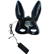 Máscara Led Coelha C/ Controle Luz Piscante Playboy Sex