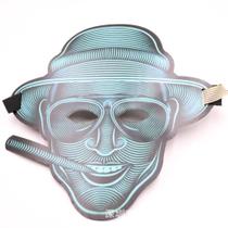 Máscara LED de látex luminoso para fantasia de carnaval de Halloween