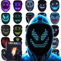 Máscara LED JDBMAOYE iluminada com sensor de gestos de Halloween
