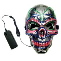 Máscara LED Luminous Horror Skeleton, capa facial completa, Halloween Máscara LED Luminous Horror Skeleton, capa facial completa, Halloween