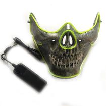 Máscara LED Luminous Skeleton Half Face Halloween Party