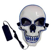 Máscara LED Luminous White Ghost Full Face Cover Halloween