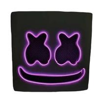 Máscara LED Marshmello Para DJ, Respirável, Acessórios Para Festas De Halloween, Capacete De Cosplay