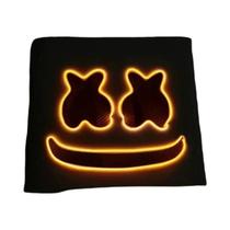 Máscara LED Marshmello Para DJ, Respirável, Acessórios Para Festas De Halloween, Capacete De Cosplay