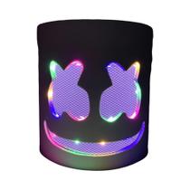 Máscara LED Marshmello Para DJ, Respirável, Acessórios Para Festas De Halloween, Capacete De Cosplay