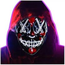 Mascara Led Neon Fio Duplo Para festas Halloween Carnaval