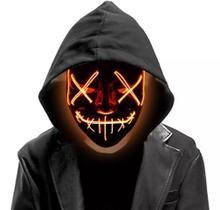 Mascara Led Neon Fio Duplo Para festas Halloween Carnaval