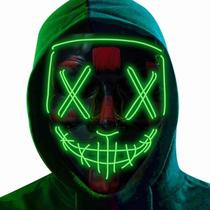 Mascara Led Neon Fio Duplo Para festas Halloween Carnaval - MHR