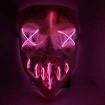 Máscara Led Neon Halloween Assustadora Fantasia Cosplay Festival Carnaval XM21121 - Itaqui