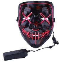 Mascara Led Neon Halloween Terror Festa a Fantasia Cosplay Mascara Led Neon Halloween Terror Festa a Fantasia Cosplay