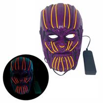 Máscara Led Neon Thanos brilha no escuro Halloween Cosplay