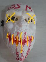 Máscara Led purge kiss me Halloween 3 módulos pisca