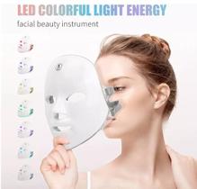 Máscara Led Tratamento Facial Fototerapia Estética 7 Cores