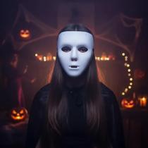 Máscara Lisa Sem Face Fantasia Halloween Festa