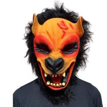 Máscara Lobisomem Cachorro c/ Pelos Halloween Carnaval Fantasia Teatro Terror Assustador Dia das Bruxas Zumbi Cosplay Ho