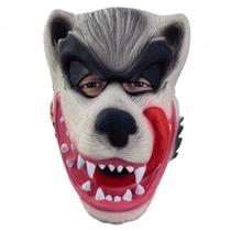 Máscara Lobo Cachorro Mau Linguarudo Terror Halloween Festa