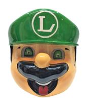 Máscara Luigi,Fibra,Trenzinhos da Alegria,Fantasias,LojaOficial,Qualidade - Palhaçaria & Cia