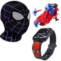 Máscara,luva lança-dardos e relógio infantil Homem-Aranha_DQ - SMACTUDO Máscara,luva lança-dardos e relógio infantil Homem-Aranha_DQ - SMACTUDO