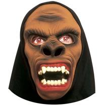 Máscara Macaco Gorila Marrom Terror Halloween Animal Susto