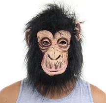 Máscara Macaco Latex com Cabelo