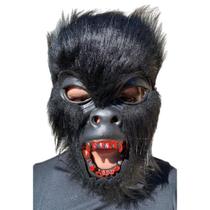 Máscara Macaco Pelucia Preto Halloween Carnaval Fantasia Teatro Terror Assustador Dia das Bruxas Zumbi Cosplay Horror