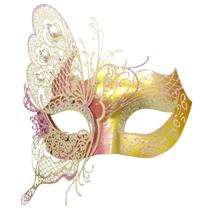 Máscara Masquerade Coddsmz Butterfly Women Metal com strass