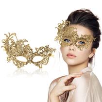 Máscara Masquerade FunMular Lace Venetian para mulheres pretas