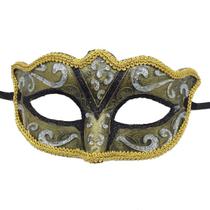 Máscara Masquerade, renda pintada, antiga, misteriosa, meia-face
