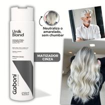 Máscara Matizadora Efeito Loiro Cinza Platinado Unik Blond 250ml Gaboni Professional Máscara Matizadora Efeito Loiro Cinza Platinado Unik Blond 250ml Gaboni Professional