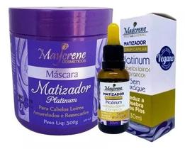 Máscara Matizadora Platinum + Sérum Capilar 30ml Maycrene Máscara Matizadora Platinum + Sérum Capilar 30ml Maycrene