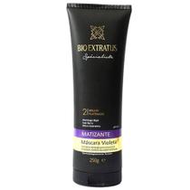 Máscara Matizadora Spécialite Loiro Descolorido ou com Mechas - Brilho Platinad Bio Extratus - 250ml