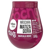 Máscara Matizadora todecacho Marsala Roxo 500g Salon Line