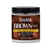 MÁSCARA MATIZADORA TONALIZANTE MARROM BROWN CASTANHO 500g TOPLIFE