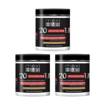 Mascara Maxihair 500G 20 Ativos Em 1 - Kit Com 3Un