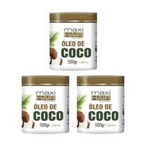 Mascara Maxihair 500G Oleo De Coco Hidrataçao Intensa - 3Un
