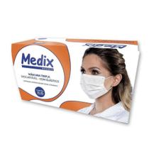Máscara Medix Descartável Tripla Com Filtro Branca 50 Uni