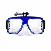 Máscara mergulho azul com suporte para GoPro SJCam