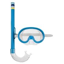 Máscara Mergulho Snorkel Infantil c/ Protetor de Ouvido Azul