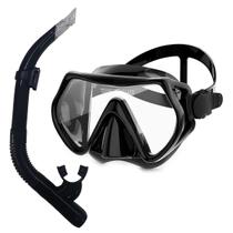 Máscara Mergulho Snorkel Kit Óculos Respirador Conjunto Adulto Juvenil Praia Piscina Ajustável