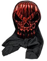 Máscara Metalizada Caveira Com Capuz Festa Halloween