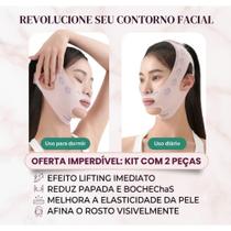 Máscara modeladora facial para queixo e pescoço kit com 2 ou 4 unidades Máscara modeladora facial para queixo e pescoço kit com 2 ou 4 unidades