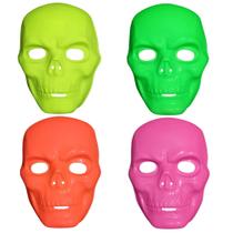Máscara Neon Caveira Colorida Fluor