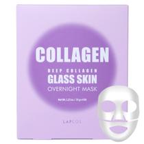 Máscara noturna LAPCOS Deep Collagen Glass Skin com rosa PDRN